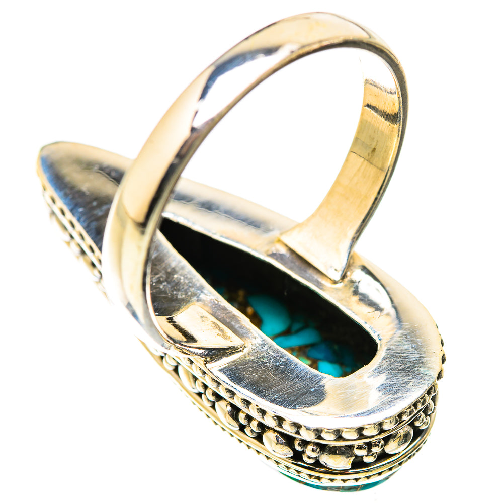 Blue Copper Composite Turquoise Rings handcrafted by Ana Silver Co - RING129492 - Photo 3