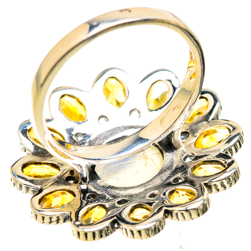 Rainbow Moonstone Rings handcrafted by Ana Silver Co - RING129495 - Photo 3
