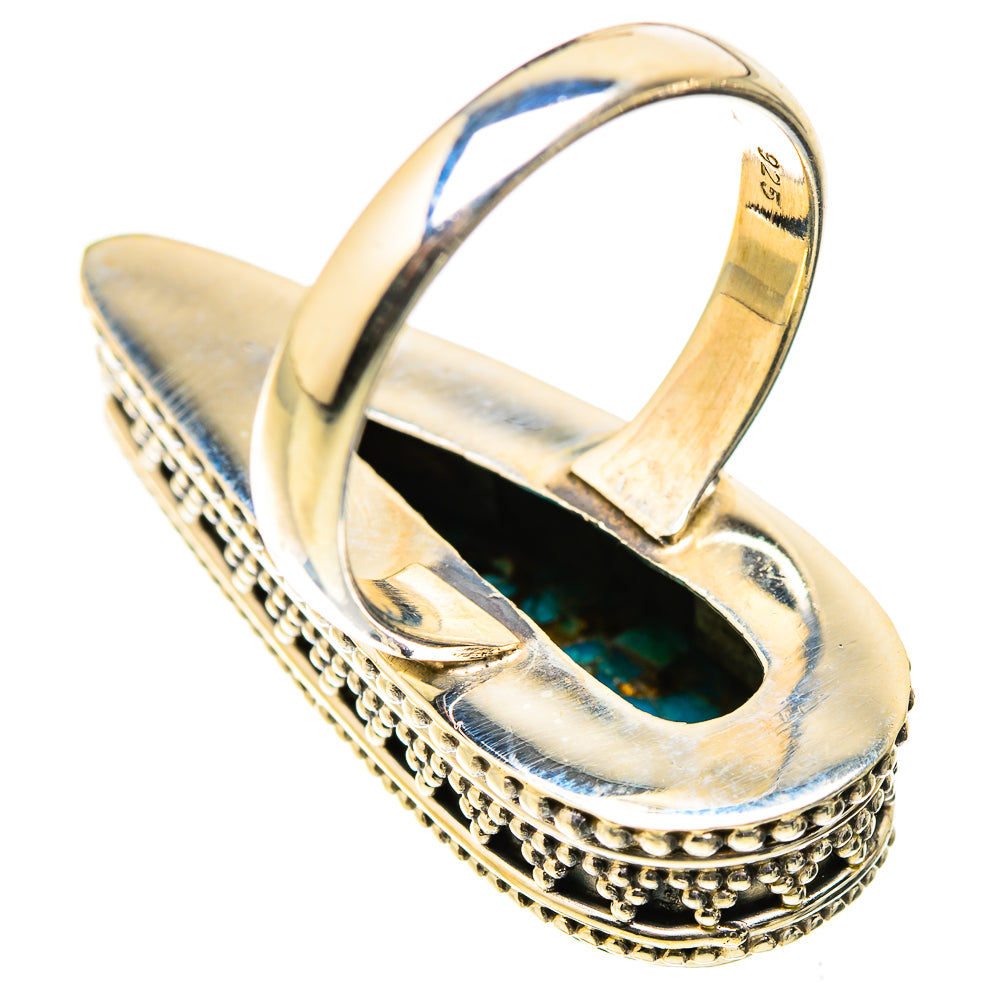 Blue Copper Composite Turquoise Rings handcrafted by Ana Silver Co - RING129509 - Photo 3