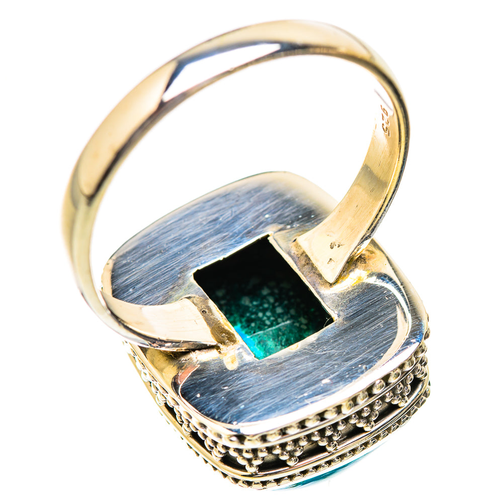 Malachite In Chrysocolla Rings handcrafted by Ana Silver Co - RING129514 - Photo 3