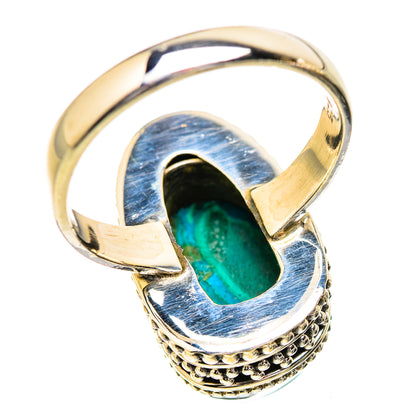 Malachite In Chrysocolla Rings handcrafted by Ana Silver Co - RING129526 - Photo 3