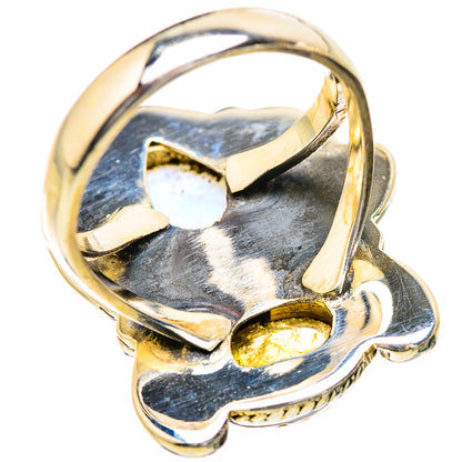 Rainbow Moonstone Rings handcrafted by Ana Silver Co - RING129545 - Photo 3