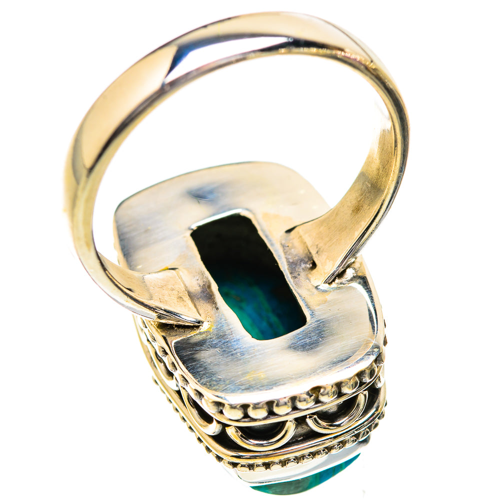 Malachite In Chrysocolla Rings handcrafted by Ana Silver Co - RING129574 - Photo 3