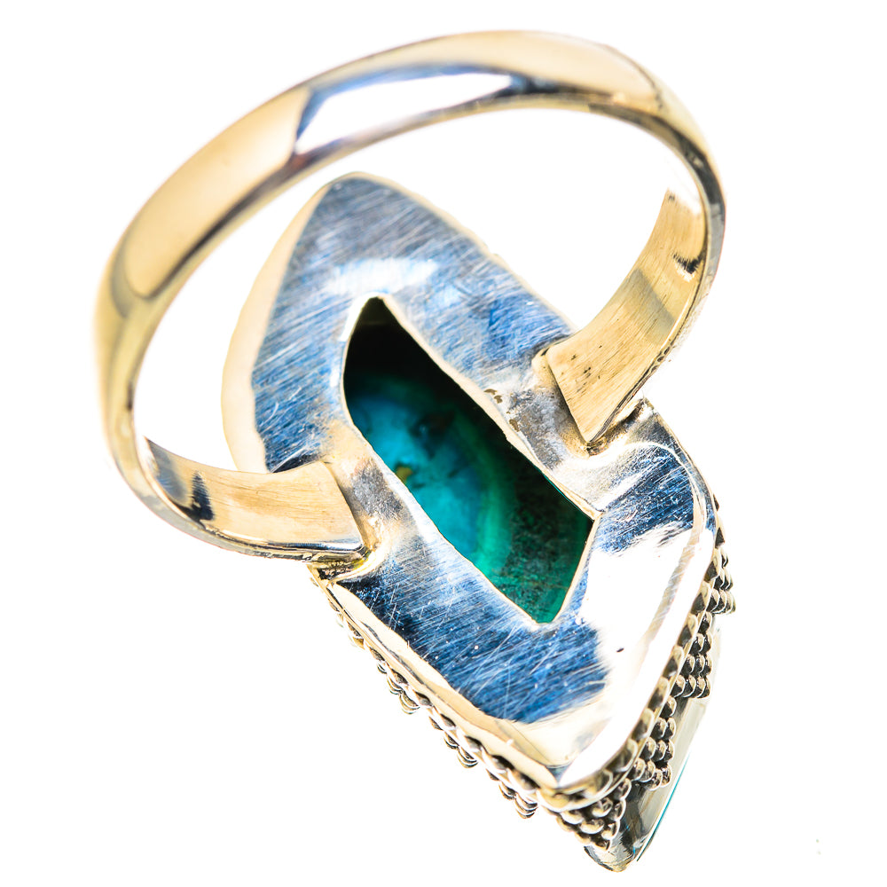 Malachite In Chrysocolla Rings handcrafted by Ana Silver Co - RING129578 - Photo 3