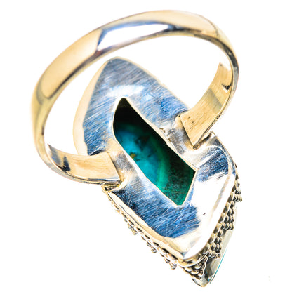 Malachite In Chrysocolla Rings handcrafted by Ana Silver Co - RING129578 - Photo 3