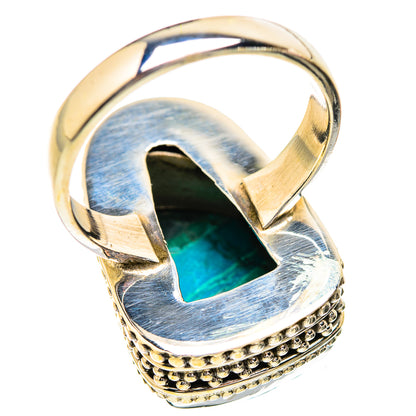 Malachite In Chrysocolla Rings handcrafted by Ana Silver Co - RING129581 - Photo 3
