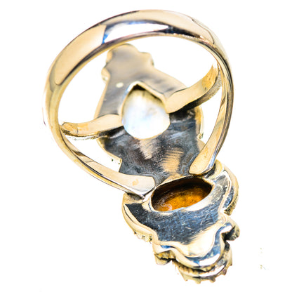 Rainbow Moonstone Rings handcrafted by Ana Silver Co - RING129591 - Photo 3