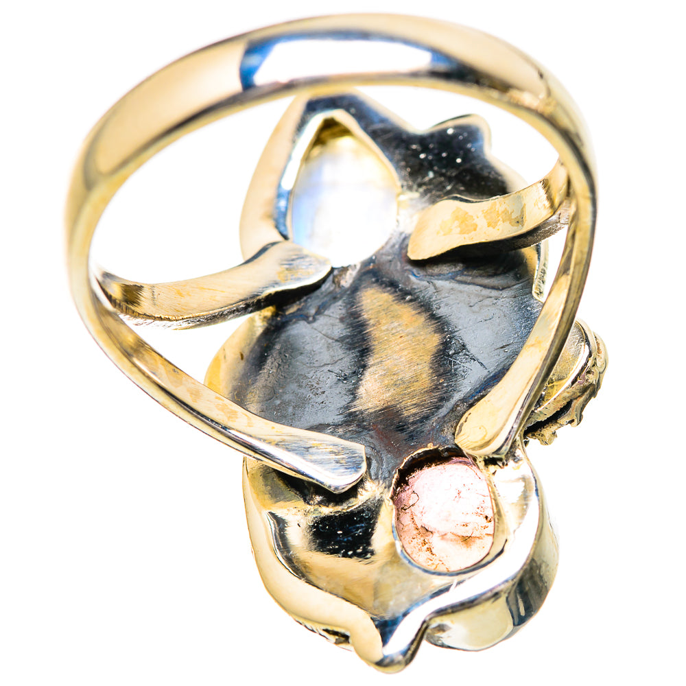 Rainbow Moonstone Rings handcrafted by Ana Silver Co - RING129594 - Photo 3