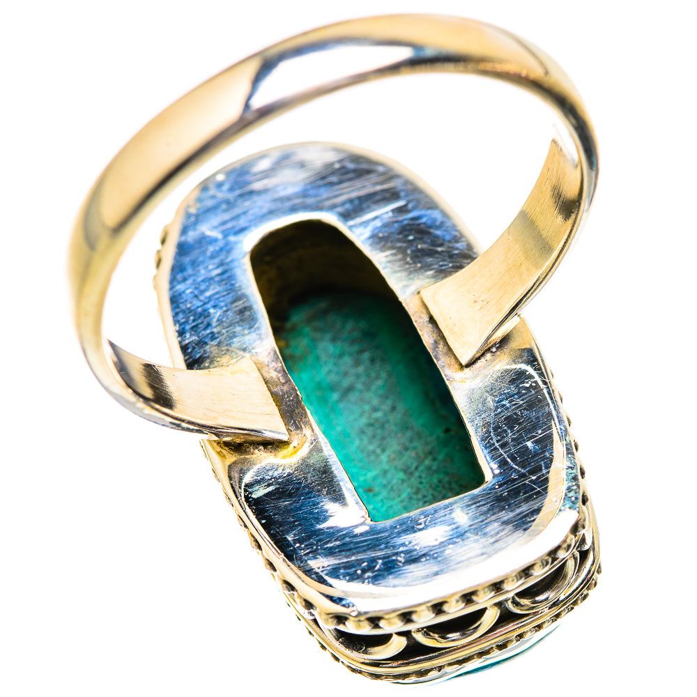 Malachite In Chrysocolla Rings handcrafted by Ana Silver Co - RING129598 - Photo 3