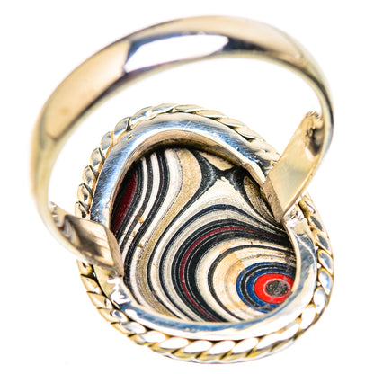 Fordite Rings handcrafted by Ana Silver Co - RING129601 - Photo 3