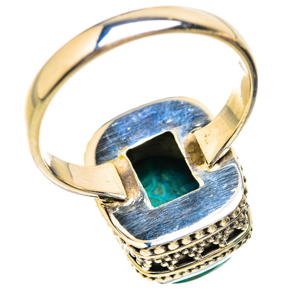 Malachite In Chrysocolla Rings handcrafted by Ana Silver Co - RING129602 - Photo 3