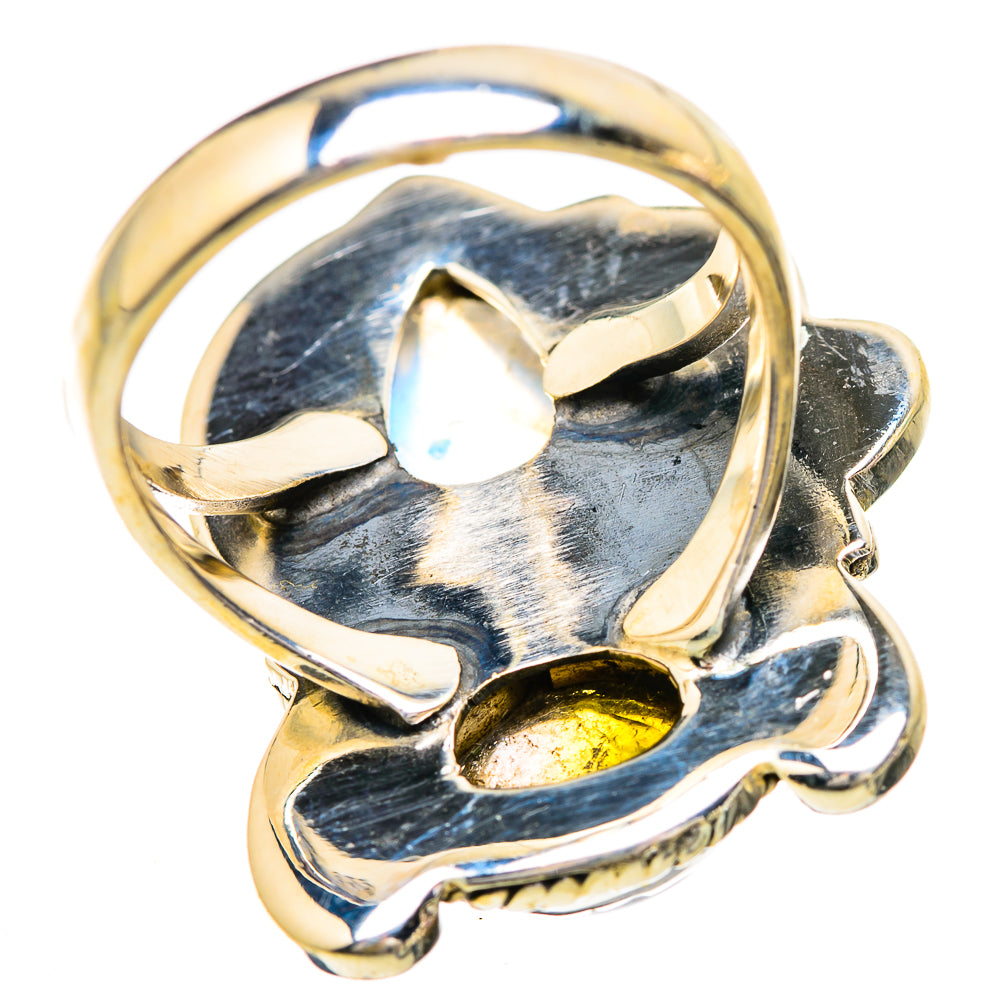 Rainbow Moonstone Rings handcrafted by Ana Silver Co - RING129604 - Photo 3