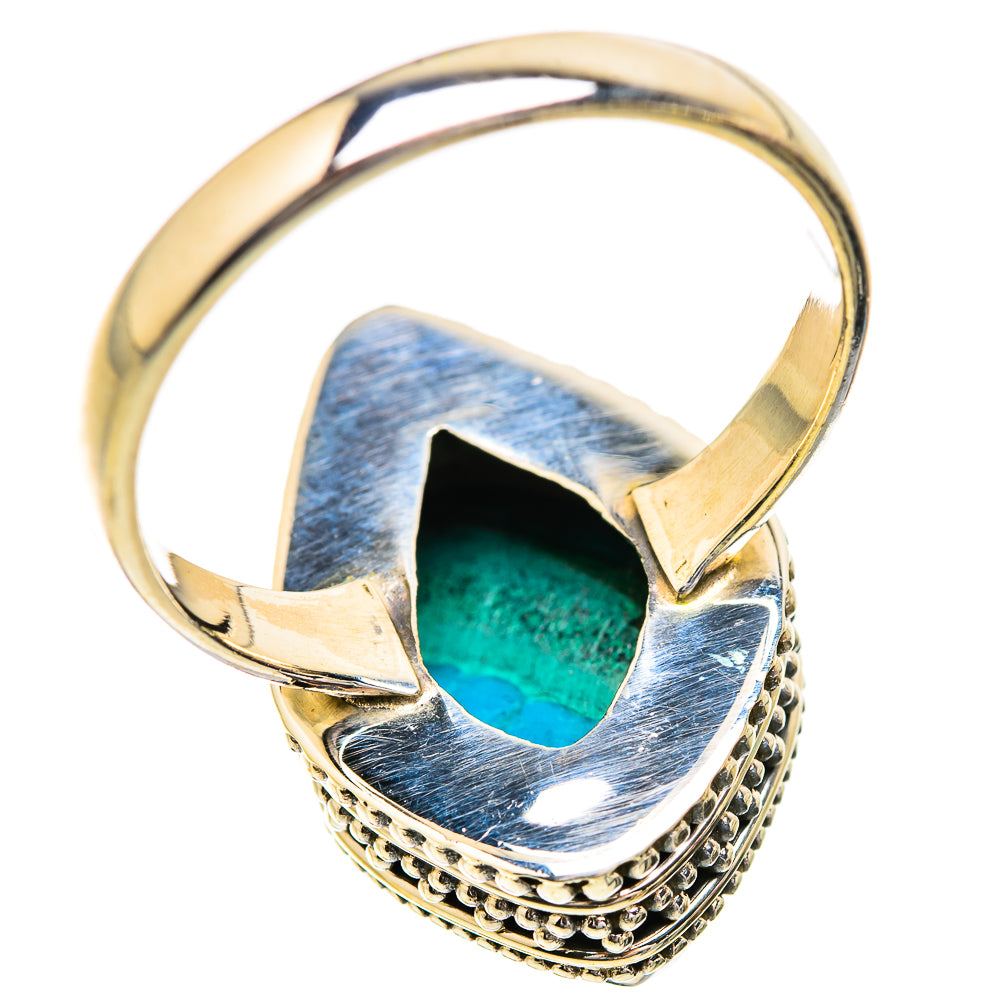 Malachite In Chrysocolla Rings handcrafted by Ana Silver Co - RING129621 - Photo 3
