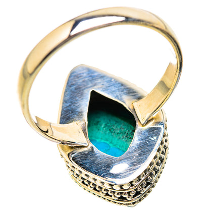 Malachite In Chrysocolla Rings handcrafted by Ana Silver Co - RING129621 - Photo 3