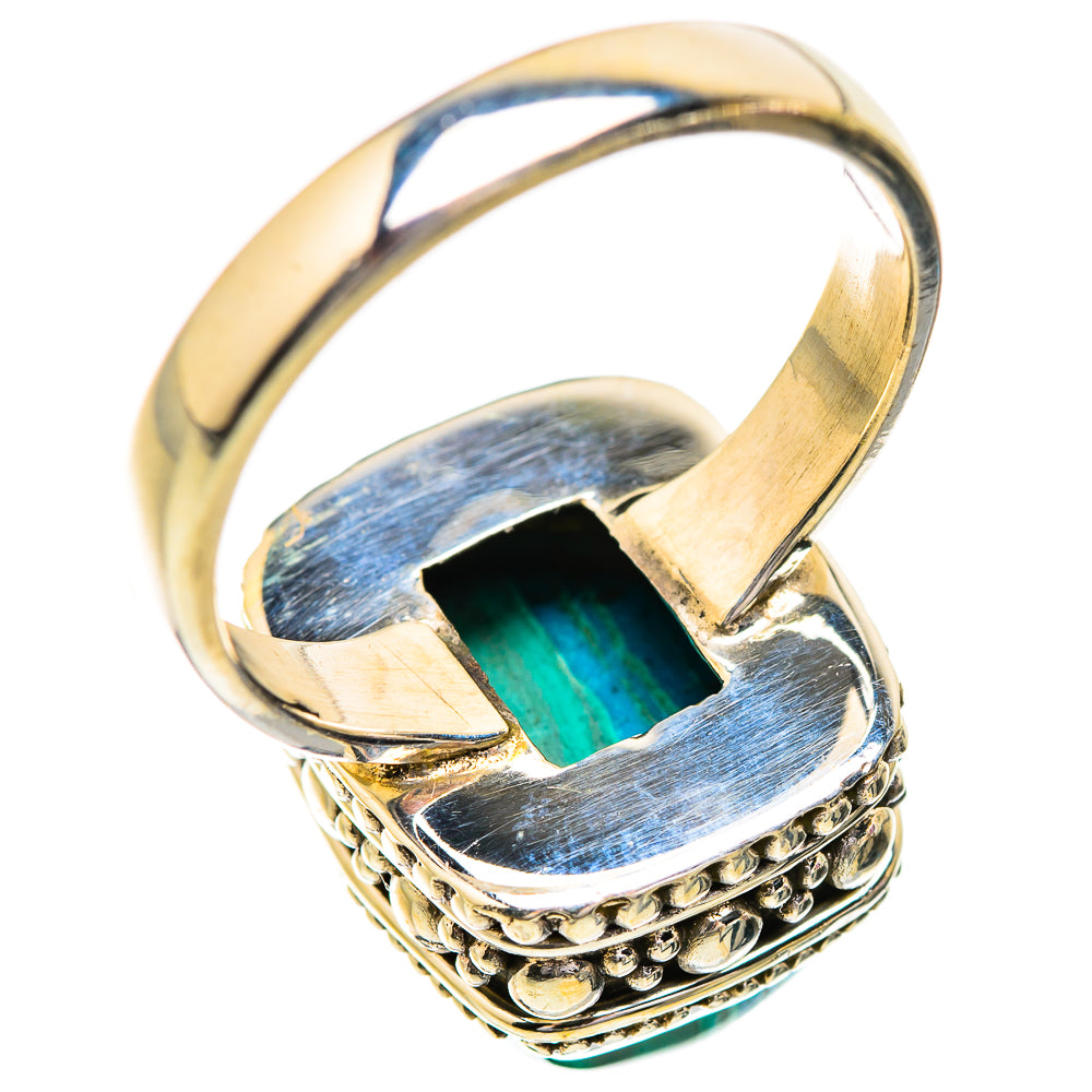 Malachite In Chrysocolla Rings handcrafted by Ana Silver Co - RING129623 - Photo 3