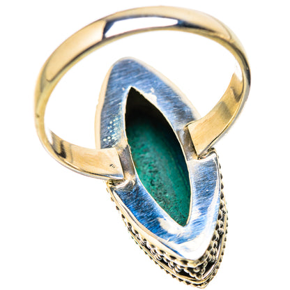 Malachite In Chrysocolla Rings handcrafted by Ana Silver Co - RING129625 - Photo 3