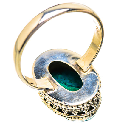 Malachite In Chrysocolla Rings handcrafted by Ana Silver Co - RING129648 - Photo 3