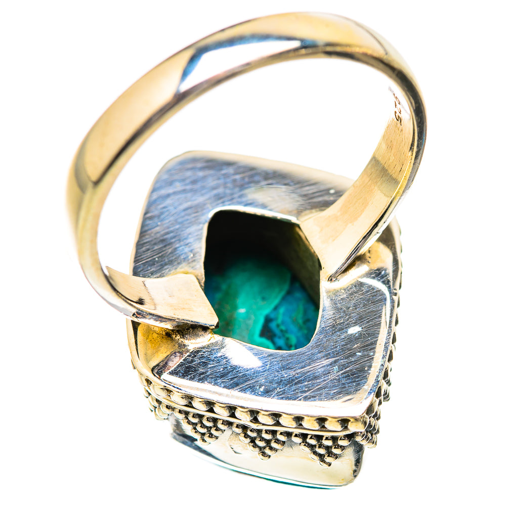 Malachite In Chrysocolla Rings handcrafted by Ana Silver Co - RING129650 - Photo 3