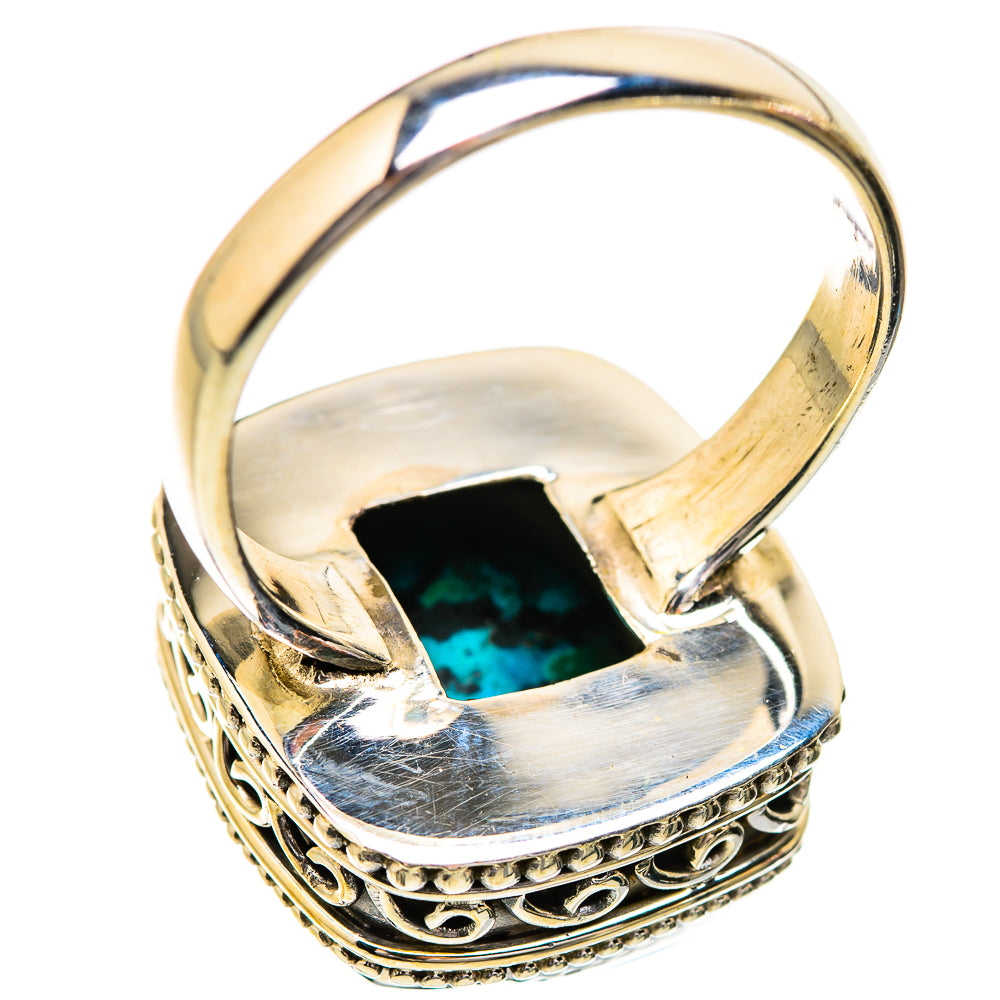 Malachite In Chrysocolla Rings handcrafted by Ana Silver Co - RING129651 - Photo 3