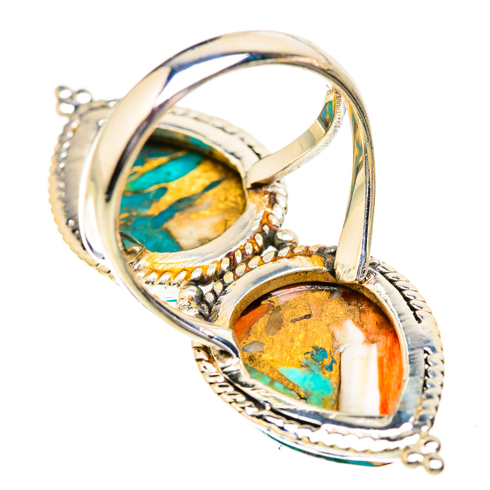 Spiny Oyster Turquoise Rings handcrafted by Ana Silver Co - RING129680 - Photo 3