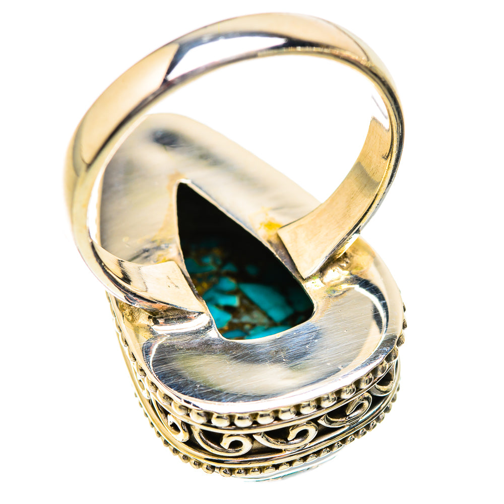 Blue Copper Composite Turquoise Rings handcrafted by Ana Silver Co - RING129683 - Photo 3