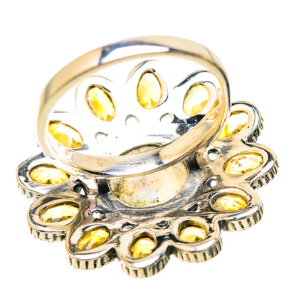 Rainbow Moonstone Rings handcrafted by Ana Silver Co - RING129688 - Photo 3