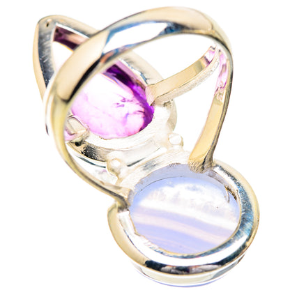 Blue Lace Agate Rings handcrafted by Ana Silver Co - RING129692 - Photo 3