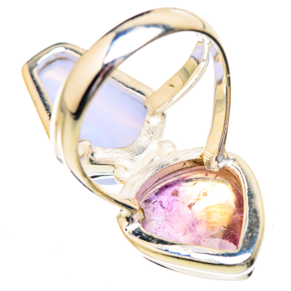 Blue Lace Agate Rings handcrafted by Ana Silver Co - RING129695 - Photo 3