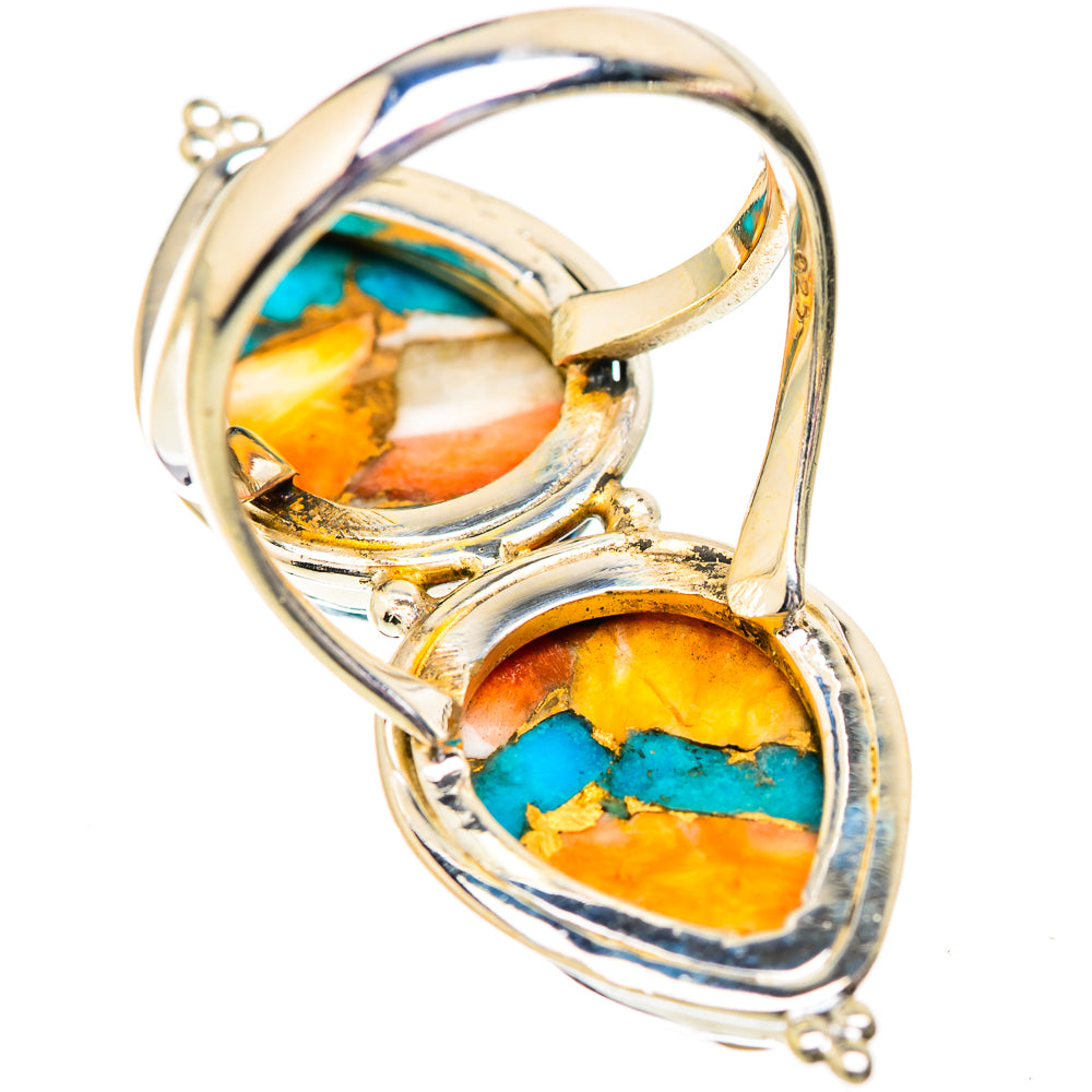 Spiny Oyster Turquoise Rings handcrafted by Ana Silver Co - RING129696 - Photo 3