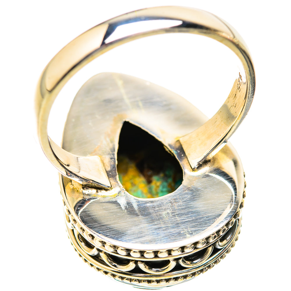 Blue Copper Composite Turquoise Rings handcrafted by Ana Silver Co - RING129698 - Photo 3