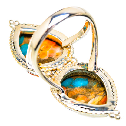 Spiny Oyster Turquoise Rings handcrafted by Ana Silver Co - RING129702 - Photo 3