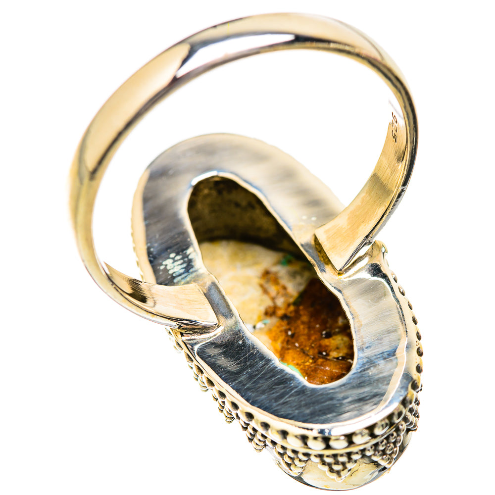 Blue Copper Composite Turquoise Rings handcrafted by Ana Silver Co - RING129704 - Photo 3