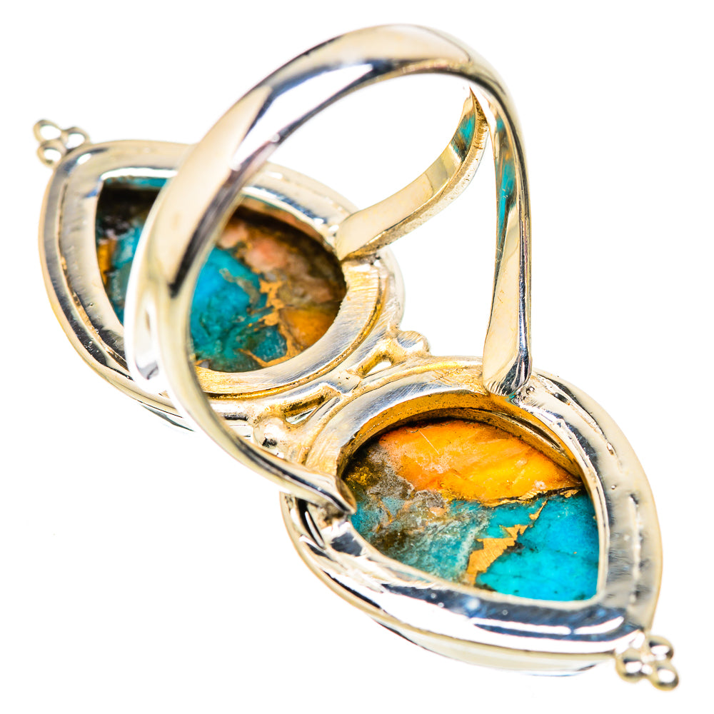 Blue Copper Composite Turquoise Rings handcrafted by Ana Silver Co - RING129709 - Photo 3