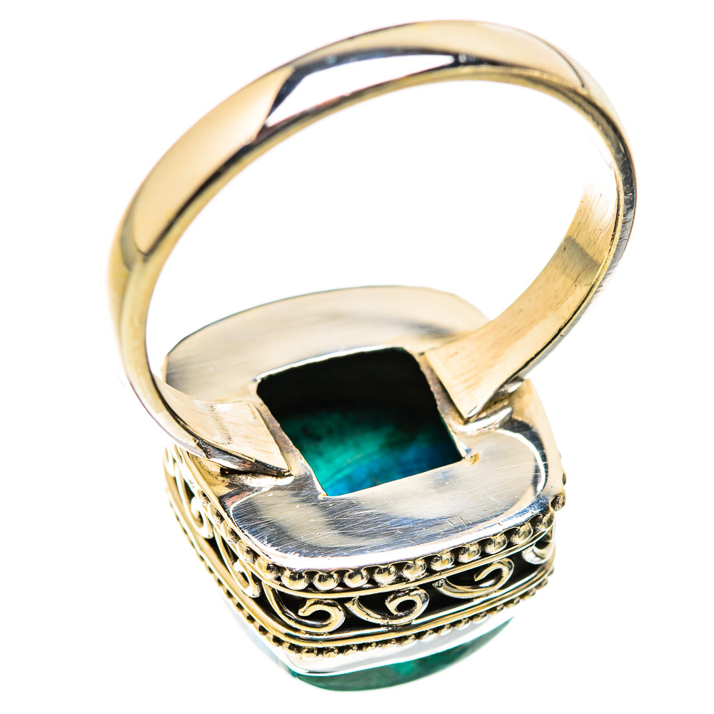 Malachite In Chrysocolla Rings handcrafted by Ana Silver Co - RING129729 - Photo 3