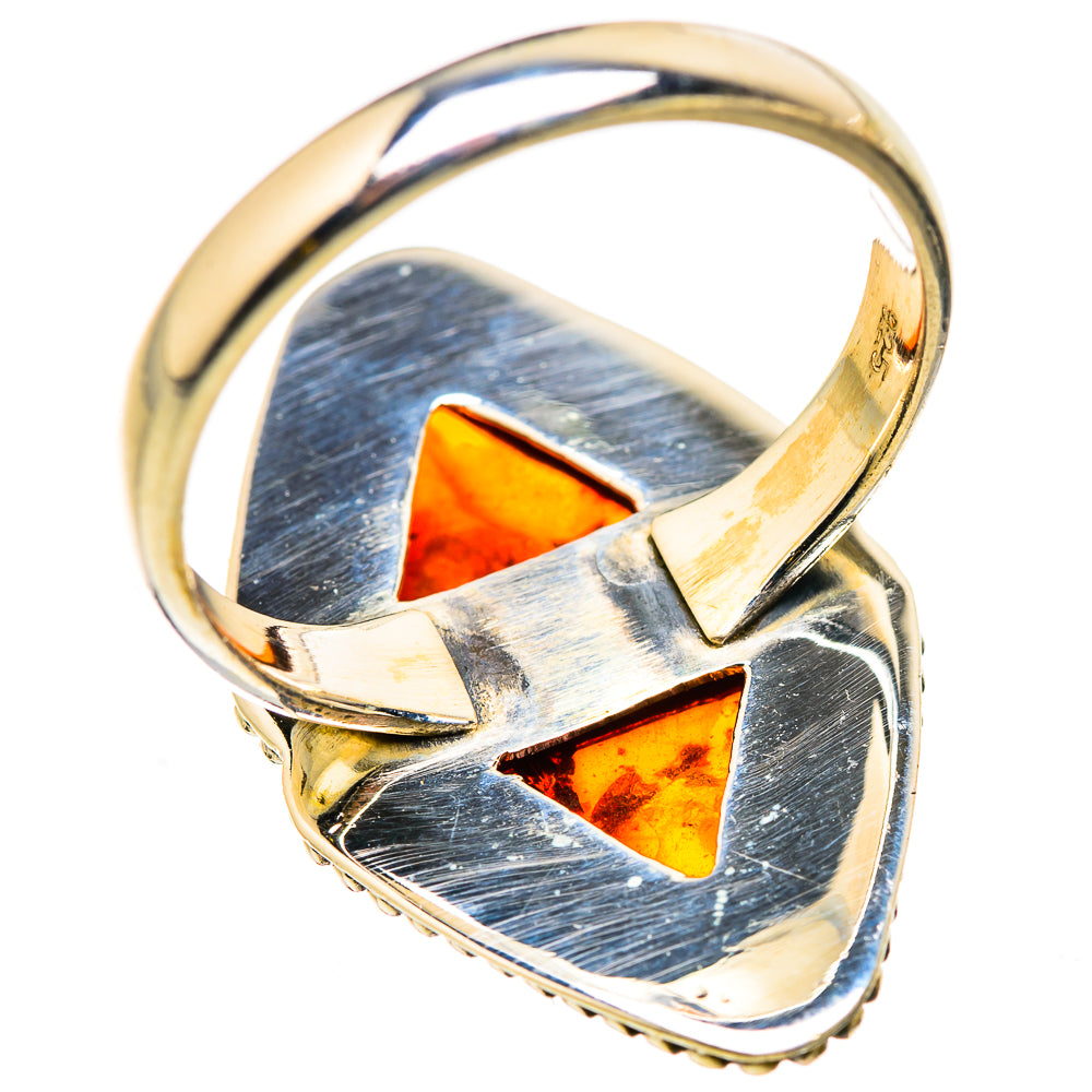 Baltic Amber Rings handcrafted by Ana Silver Co - RING129743 - Photo 3