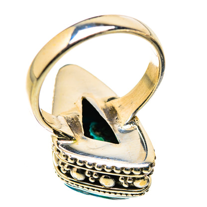 Malachite In Chrysocolla Rings handcrafted by Ana Silver Co - RING129748 - Photo 3