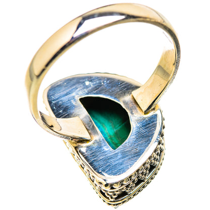 Malachite In Chrysocolla Rings handcrafted by Ana Silver Co - RING129753 - Photo 3