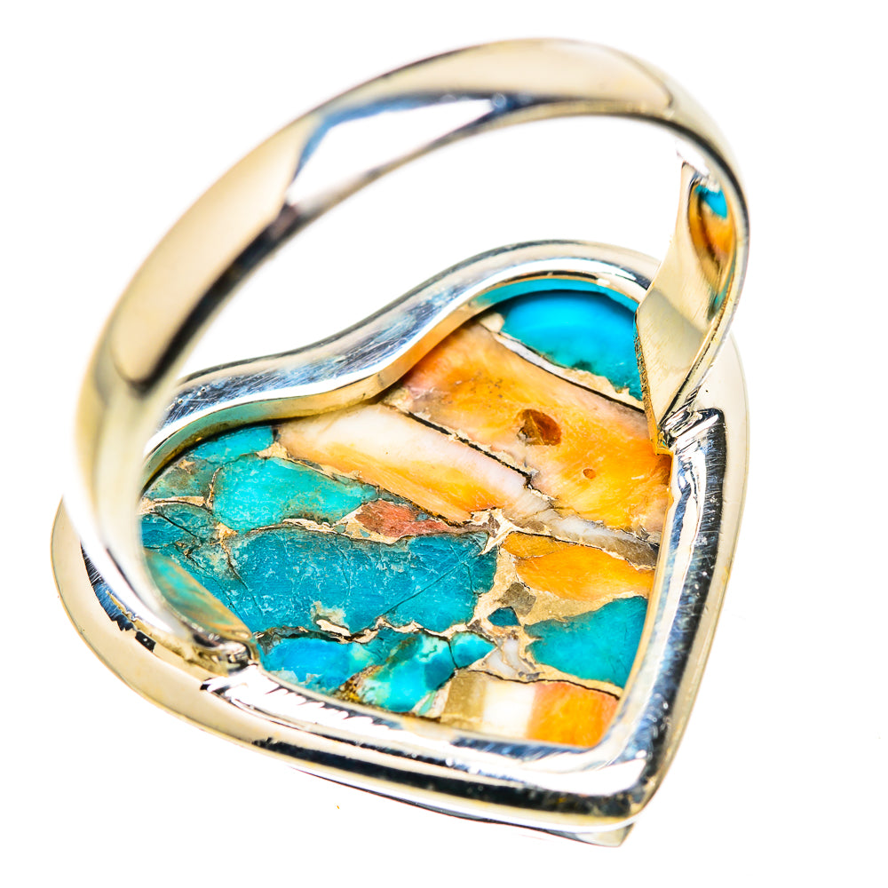 Spiny Oyster Turquoise Rings handcrafted by Ana Silver Co - RING129775 - Photo 3