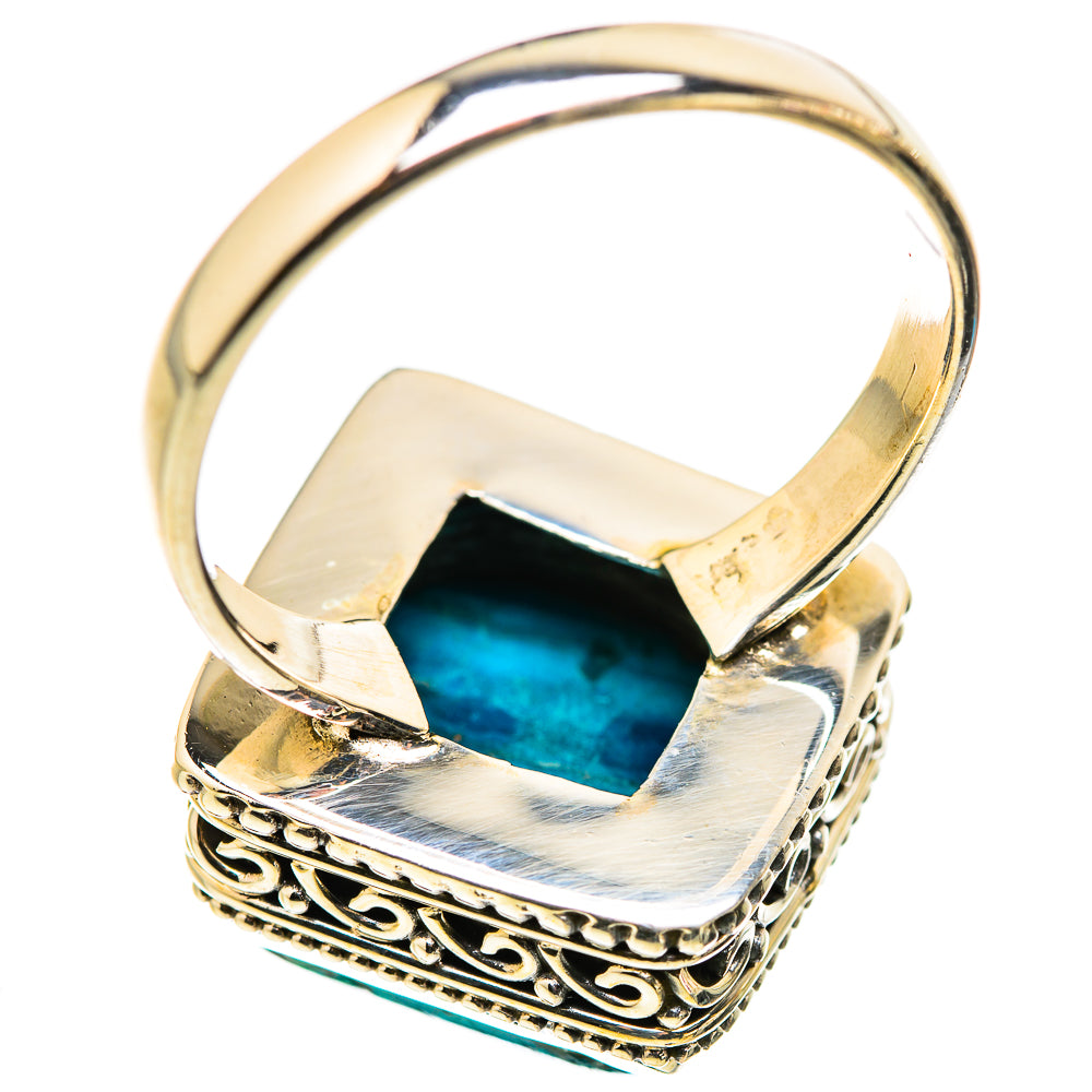 Malachite In Chrysocolla Rings handcrafted by Ana Silver Co - RING129777 - Photo 3