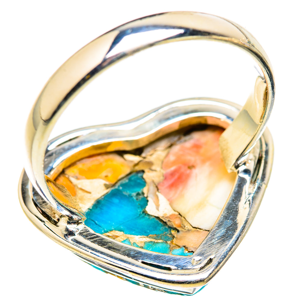 Spiny Oyster Turquoise Rings handcrafted by Ana Silver Co - RING129795 - Photo 3