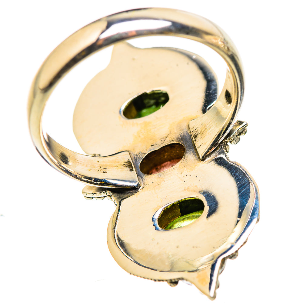 Sterling silver ring back view with three prong settings and smooth band