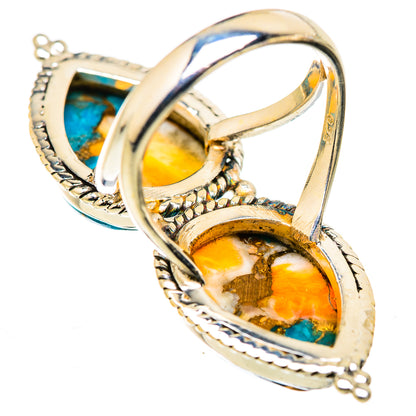 Spiny Oyster Turquoise Rings handcrafted by Ana Silver Co - RING129867 - Photo 3