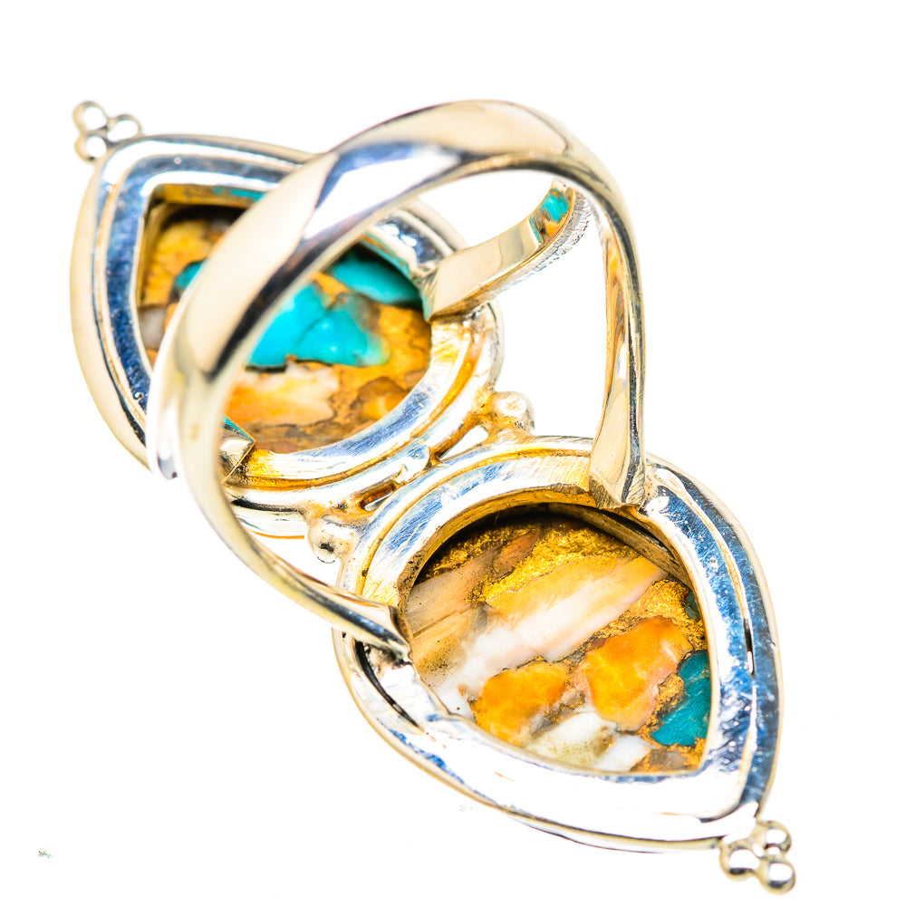 Spiny Oyster Turquoise Rings handcrafted by Ana Silver Co - RING129873 - Photo 3