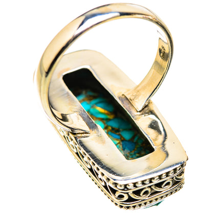 Blue Copper Composite Turquoise Rings handcrafted by Ana Silver Co - RING129876 - Photo 3