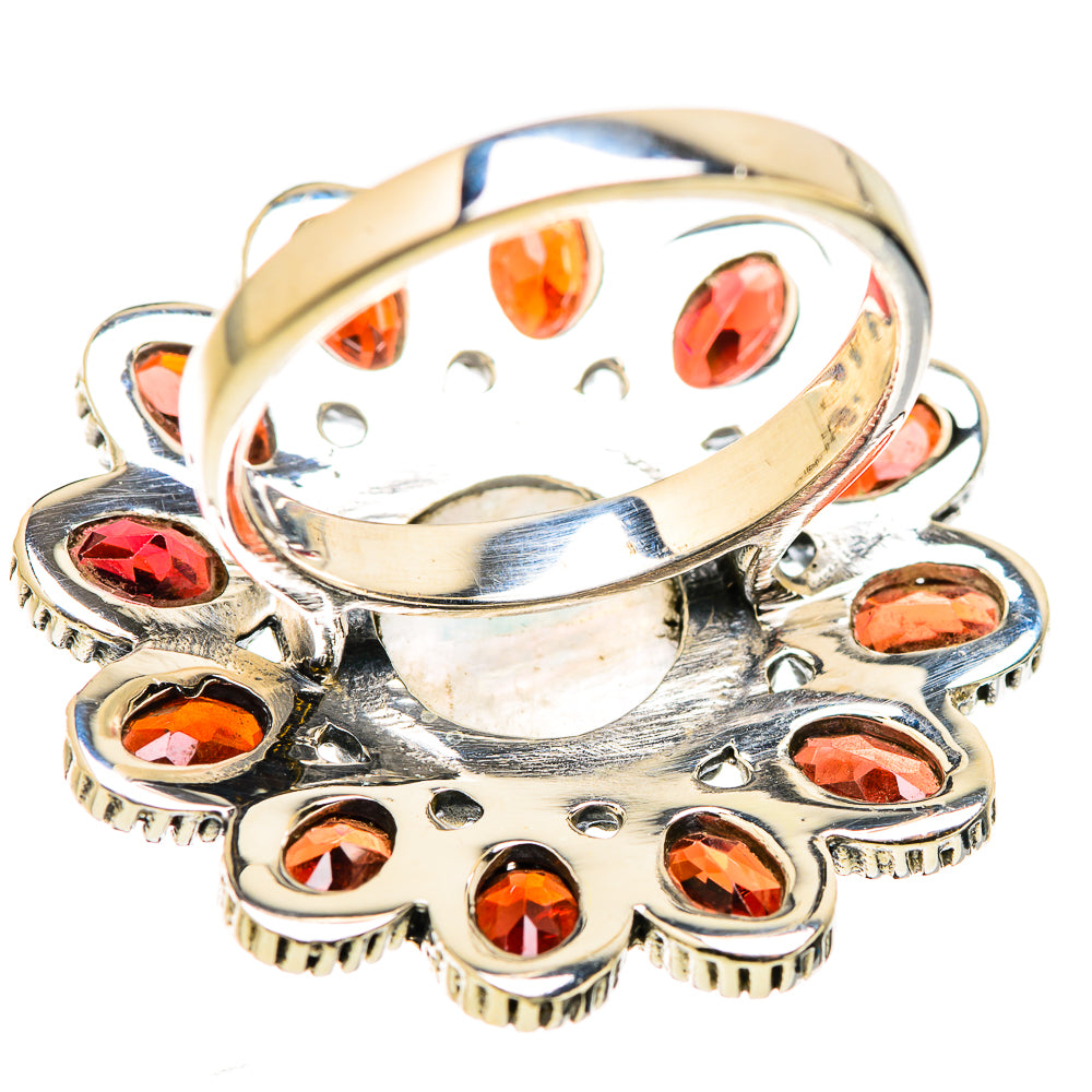 Rainbow Moonstone Rings handcrafted by Ana Silver Co - RING129886 - Photo 3