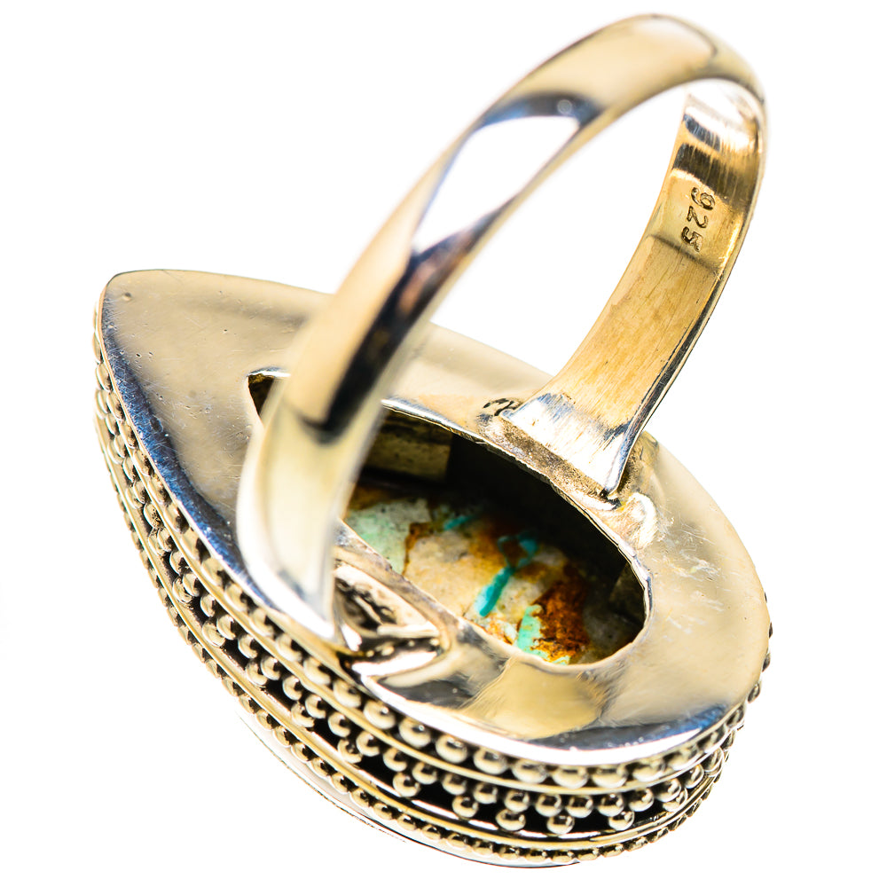 Blue Copper Composite Turquoise Rings handcrafted by Ana Silver Co - RING129896 - Photo 3