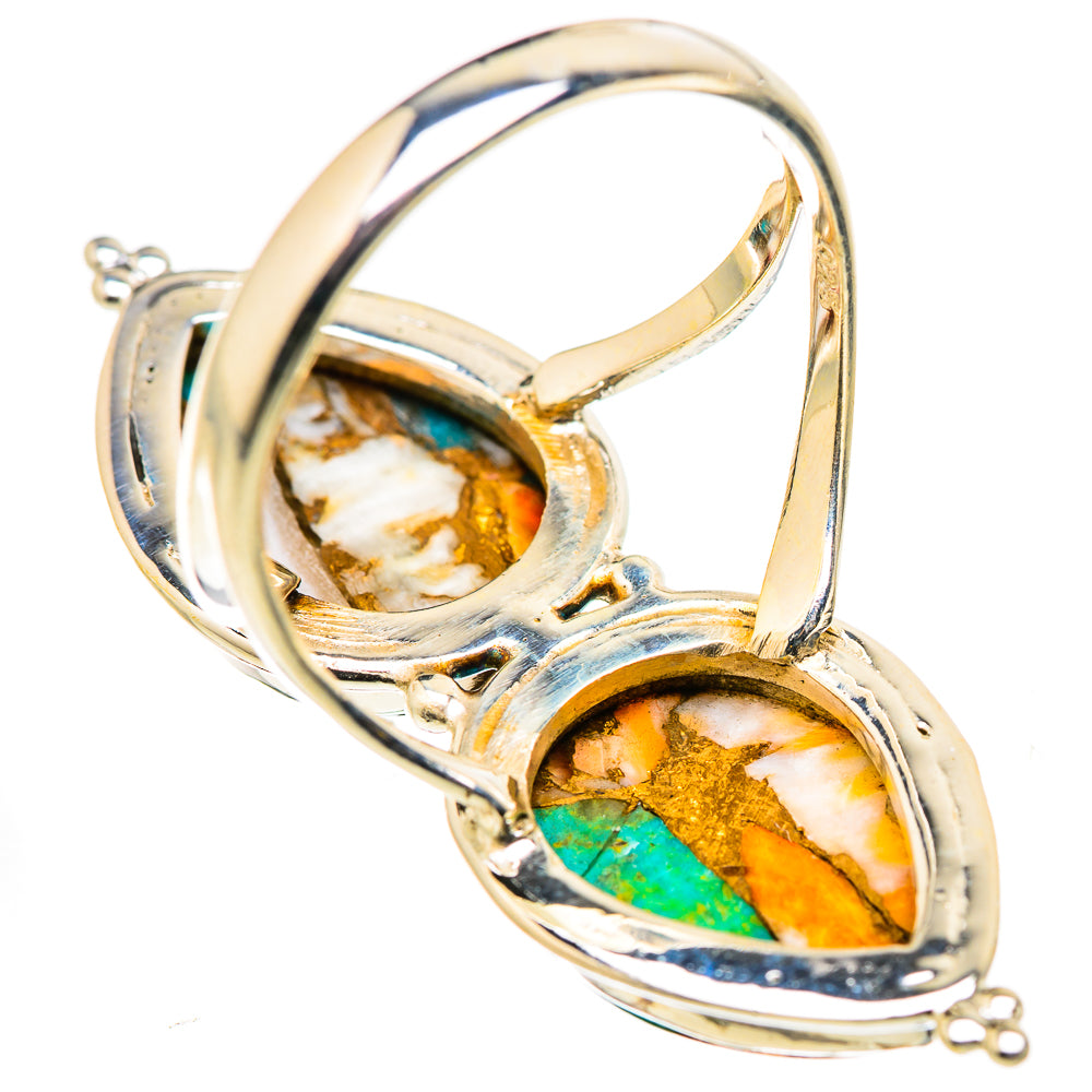 Spiny Oyster Turquoise Rings handcrafted by Ana Silver Co - RING129899 - Photo 3