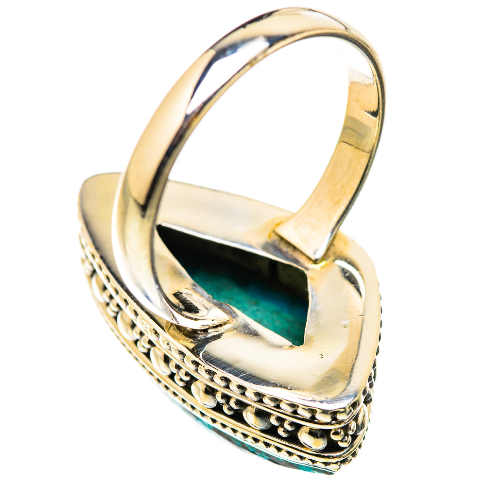 Malachite In Chrysocolla Rings handcrafted by Ana Silver Co - RING129915 - Photo 3