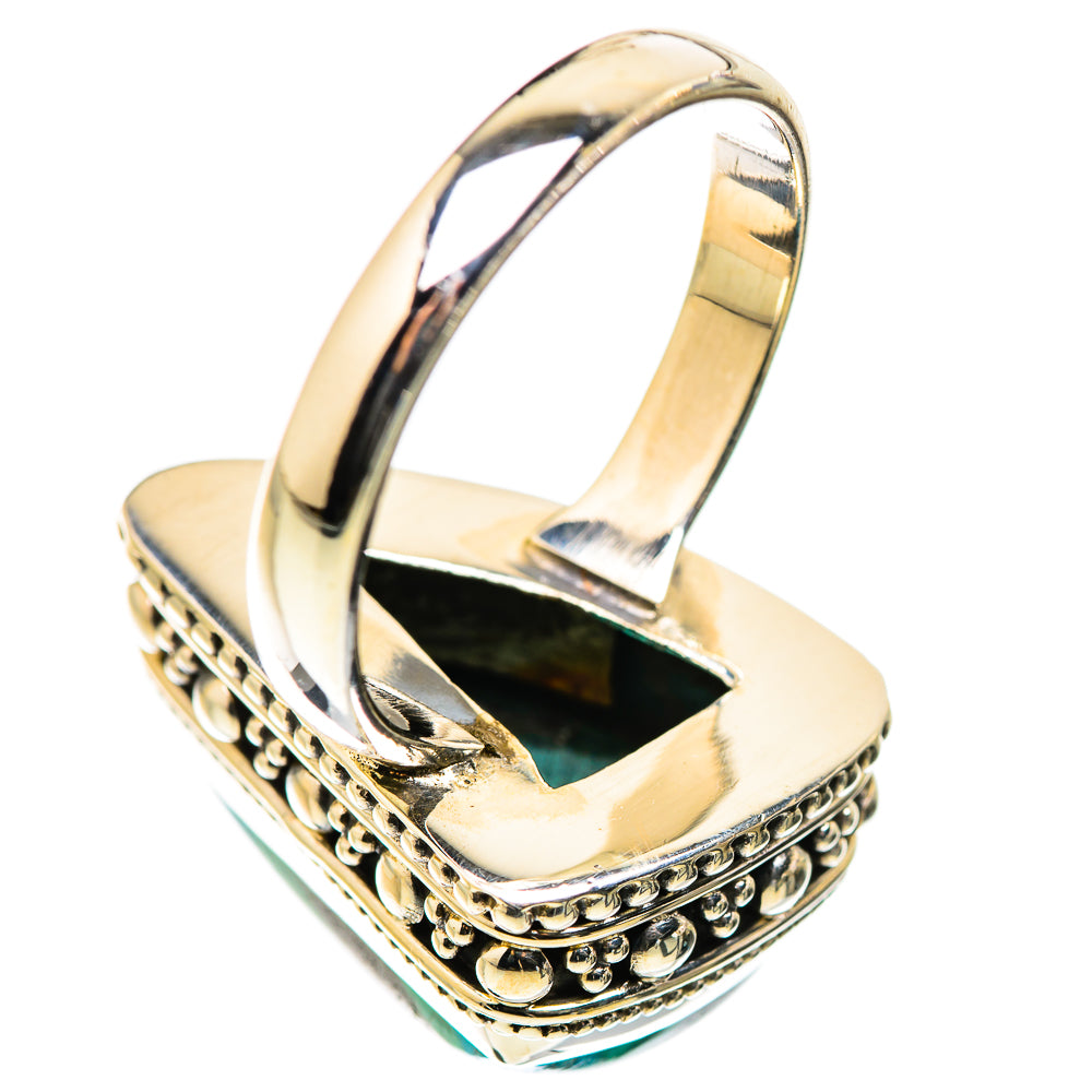 Malachite In Chrysocolla Rings handcrafted by Ana Silver Co - RING129939 - Photo 3