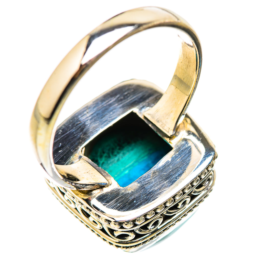 Malachite In Chrysocolla Rings handcrafted by Ana Silver Co - RING129943 - Photo 3